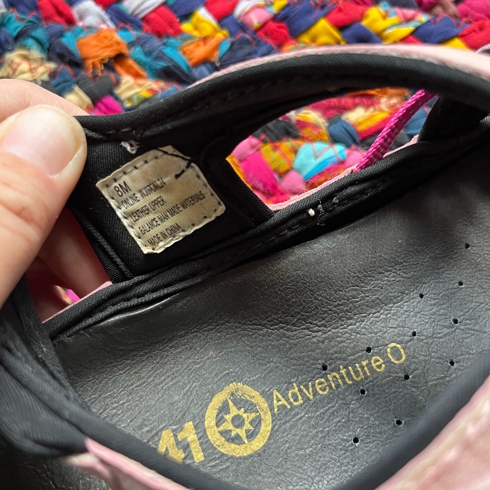 J41 ADVENTURE O PINK STRAPPY WATER WATERPROOF CLOSED TOE SANDALS - Picture 4 of 5